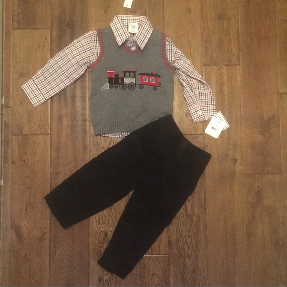 J khaki 2T train outfit